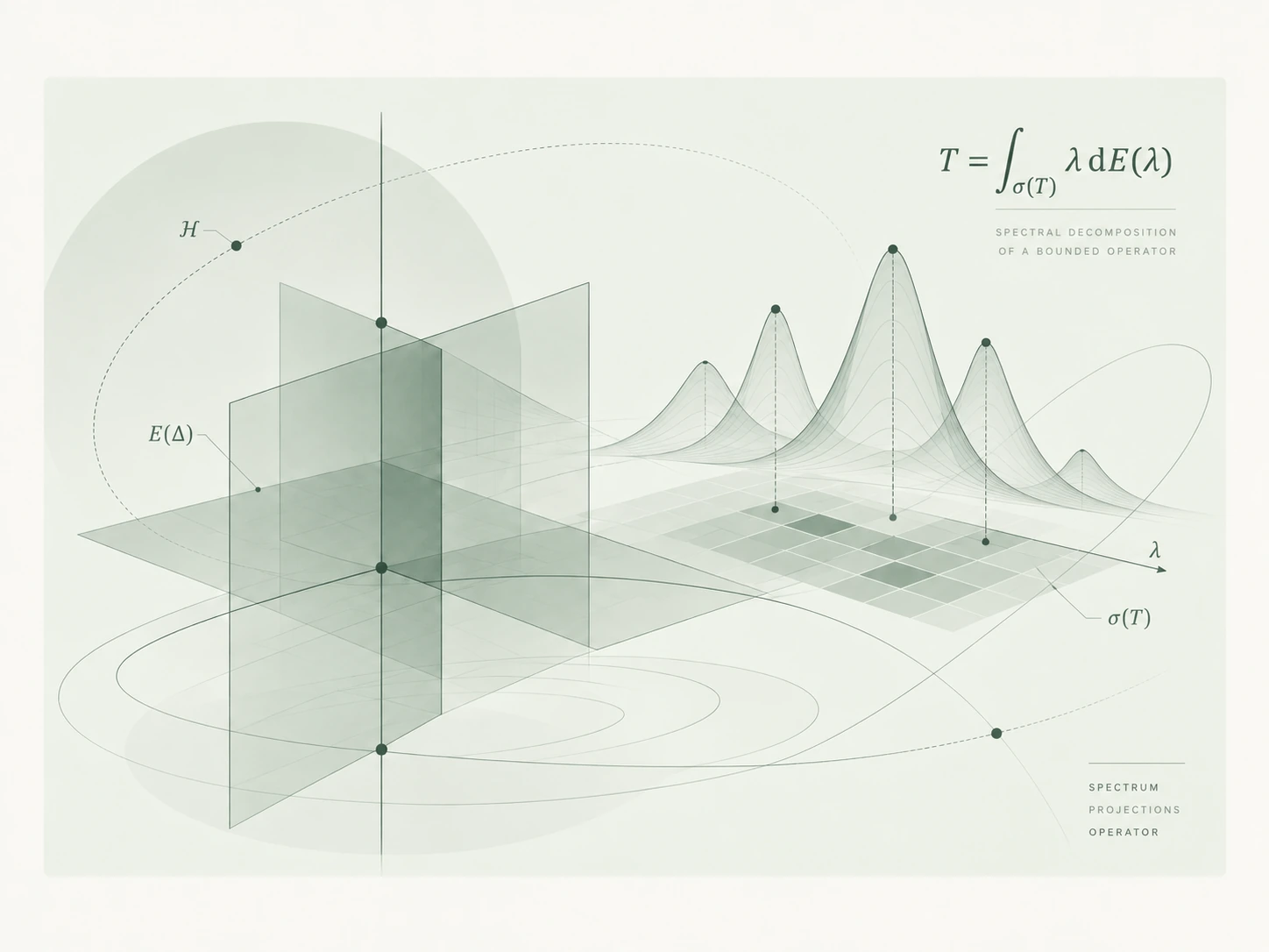 Des projections spectrales et la décomposition spectrale d’un opérateur.